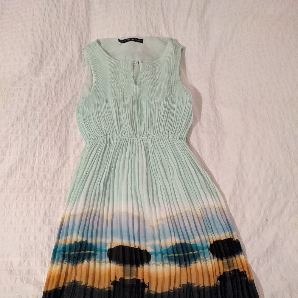 Sleeveless Watercolor Zara Dress